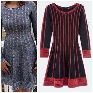 MAJE- Fit and Flare Sweater Dress